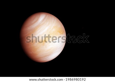 Planet Venus isolated on black background. Elements of this image were furnished by NASA. High quality photo