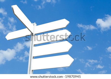Blank Directional Arrow Sign