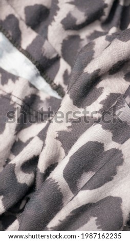 Grey animal print cotton textile