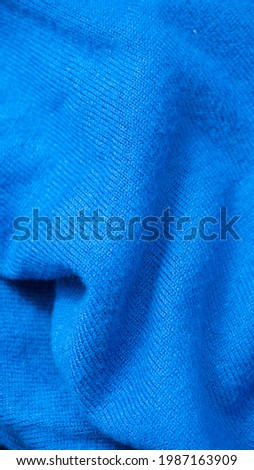 Indigo blue wool pullover drapery