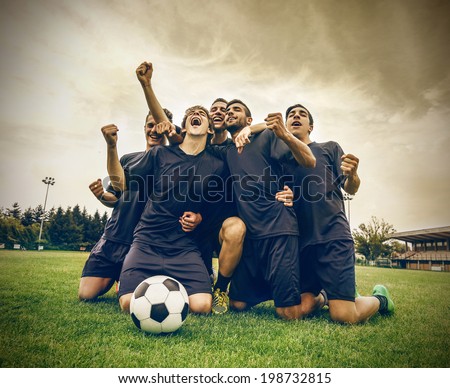 win for the team Royalty-Free Stock Photo #198732815