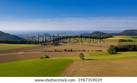 Aerial photographs of agricultural fields