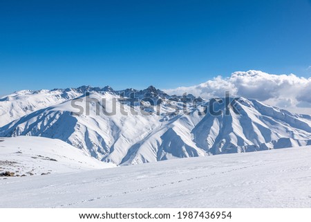 Winter season, Gulmarg is a town, a hill station, a popular tourist and skiing destination, Kashmir, India