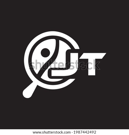 JT letter logo design on black background. JT creative initials letter logo concept.