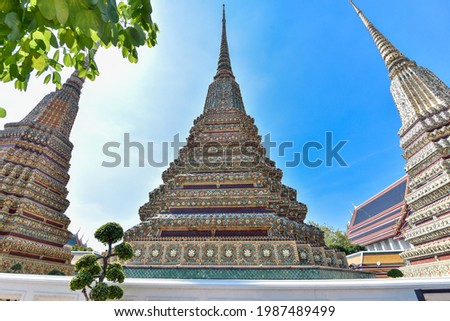 Pagoda in Wat Phra Chetuphon, Bangkok, Thailand