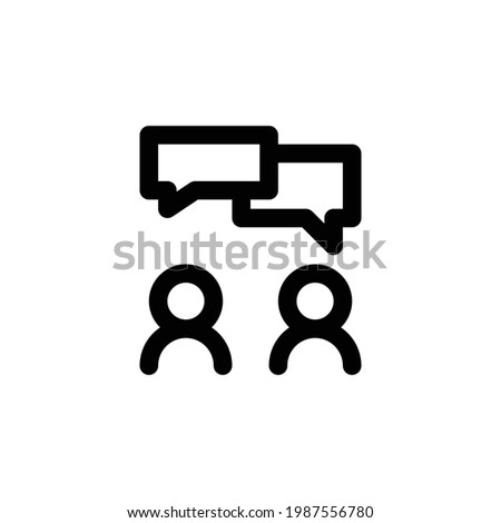 Conversation icon with line style
