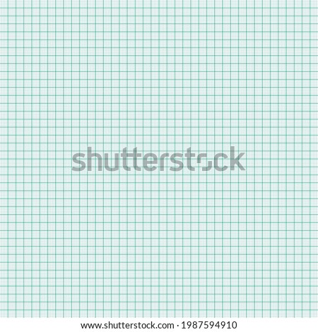 White graph paper with green lines, square