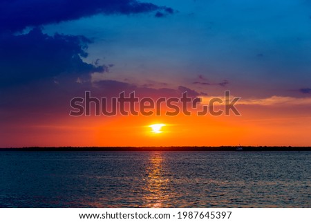 Sunset at Tanjung Harapan, Malaysia