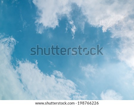clouds in the blue sky on summer