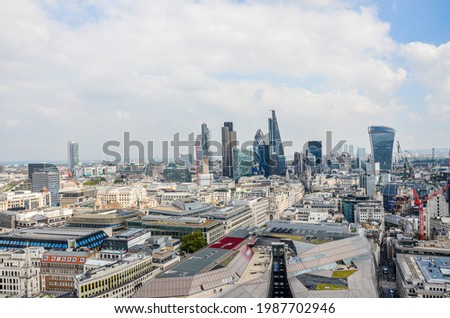 London. The City. View from St.Paul's Cathedral. 