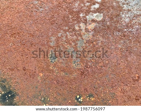 Rusty metal texture background, close up on old ship propeller.