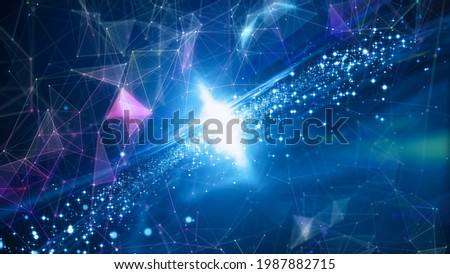 Communication network concept. Abstract background. Royalty-Free Stock Photo #1987882715
