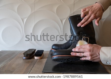 Maintenance of black engineer boots