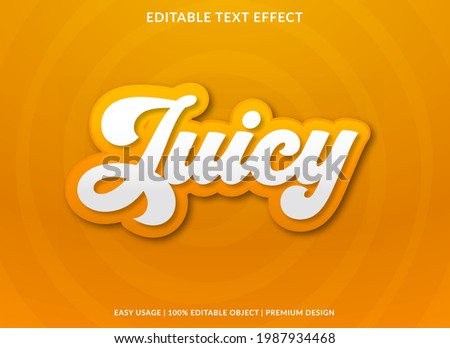 juicy text effect template with abstract style use for business logo and brand Royalty-Free Stock Photo #1987934468