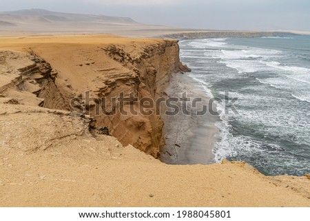 Coastal cliffs in the Paracas National Reserve, Peru