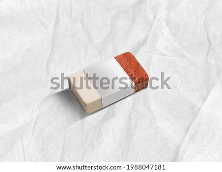 Eraser looks like brick, it's represent World Day Against Child Labur.
