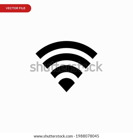 Wifi icon vector. Simple internet sign