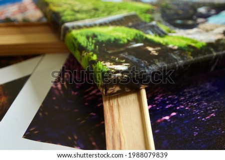 Photo canvas prints, colorful landscape photo printed on canvas. Photography stretched with gallery wrap