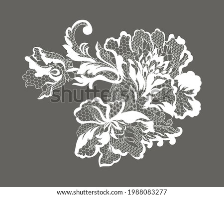 lace flower, bouquet, vector illustration