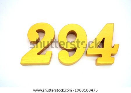  The letters are golden Arabic numerals on a white background                              