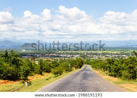A Beautiful Countryside Road In Central Of Vietnam