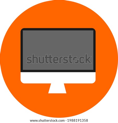 An illustration depicting a monitor icon, monitor symbol, monitor vector image.