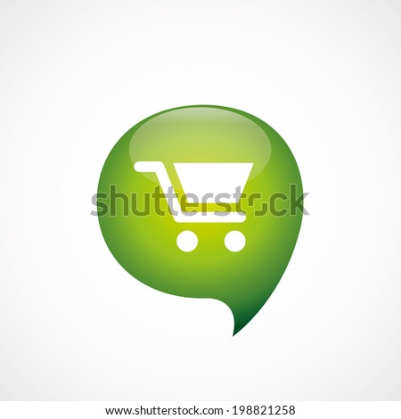 green think bubble shopping cart icon