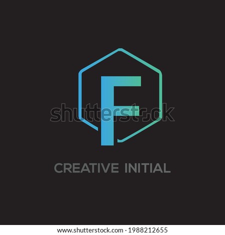 Creative initial letter f logo symbol template element concept