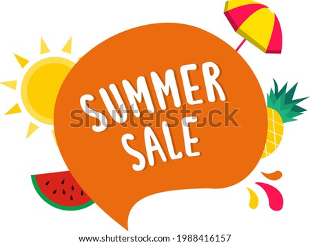 Summer sale banner vector Illustration