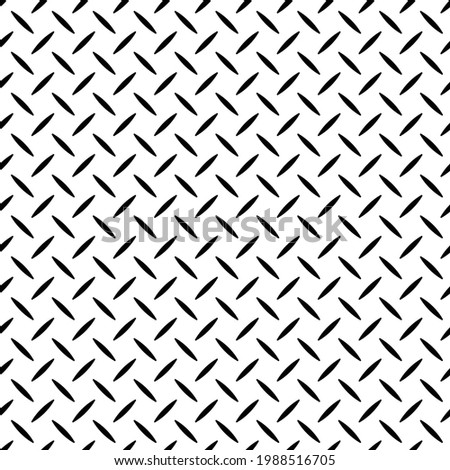 Industrial vastrap checkered plate texture. Seamless single bar diamond checker plate vector no.1
