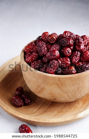 Kurma merah or red dates or angco is dried unabi fruit or jujube.