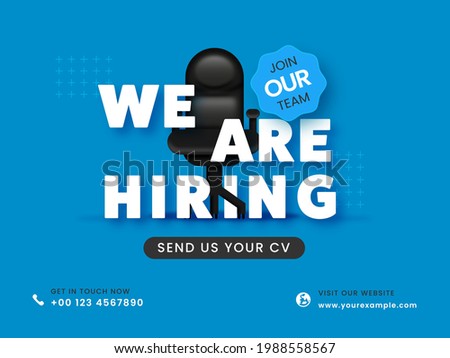 We Are Hiring Join Our Team Concept With Vacant Office Chair For Designation. Royalty-Free Stock Photo #1988558567
