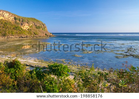 Picture of Lombok Island coast line.Indonesia.