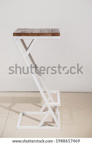 Metal frame and wood coffee table