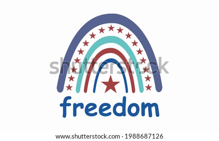 4th of July, Freedom Rainbow, USA Rainbow Vector And Clip Art