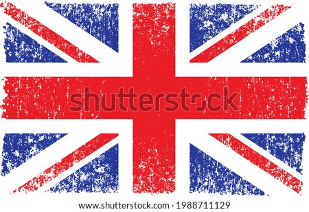 UK Grunge Flag Vector Design