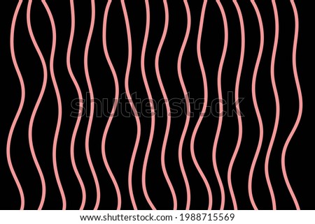 Texture of pink wavy line on black background