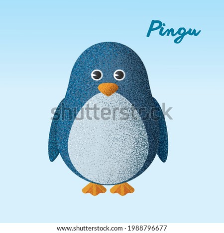 penguin digital illustration technique pointillism