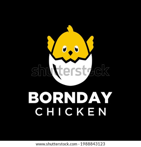 Simple and modern chicken egg logo for company, business, community, team, etc.