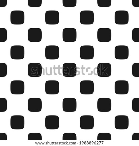 Squircle shape (square circle) icon pattern. An arrangement of shapes that are a mathematical intermediate between a square and a circle. Seamless, repeating design for fabric, textiles and gift wrap. Royalty-Free Stock Photo #1988896277
