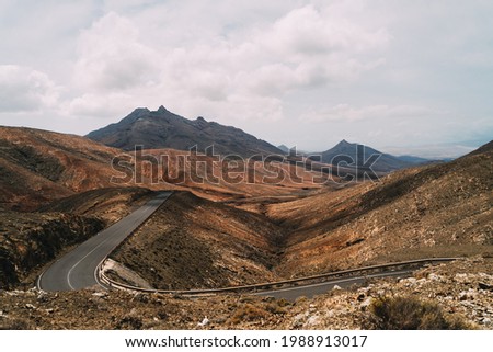 Volcanic scenery of Canary Islands with rocky textures