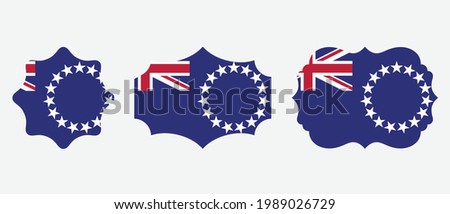 Cook Islands flag. flat icon symbol vector illustration