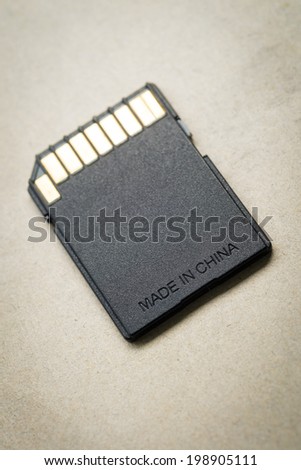 Memory card for digital camera