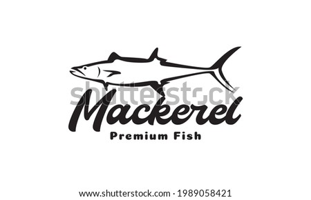 modern shape fish mackerel logo vector symbol icon design graphic illustration