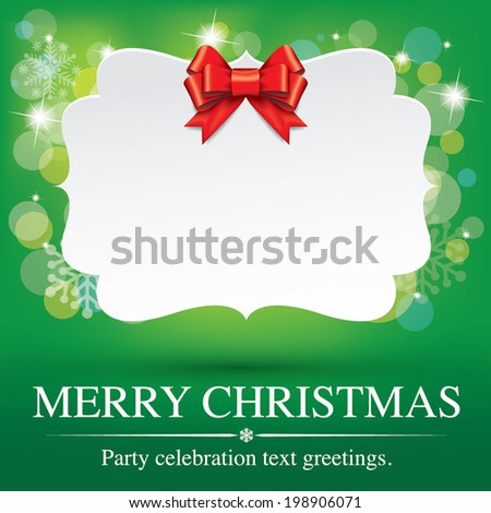 Christmas Greeting Card. Merry Christmas lettering, vector 