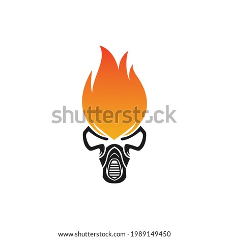 This logo consists of skull and fire 