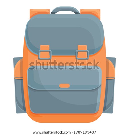 Hiking Backpack icon. Cartoon of Hiking Backpack vector icon for web design isolated on white background
