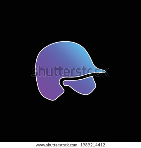 Baseball Helmet blue gradient vector icon