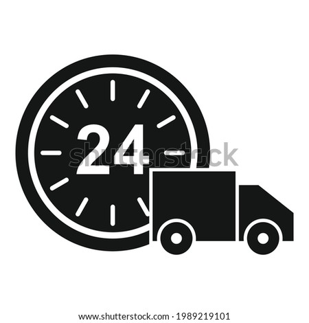 24 hour home delivery icon. Simple illustration of 24 hour home delivery vector icon for web design isolated on white background