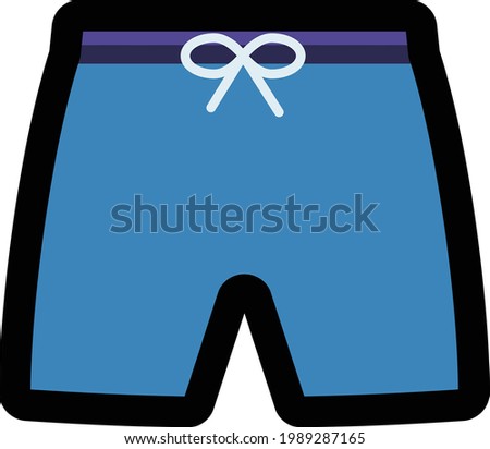 Clip Art Of Simple And Cute Swimming Trunks